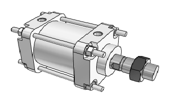 單作用氣缸的工作原理，適用于低沖擊和低沖程應(yīng)用